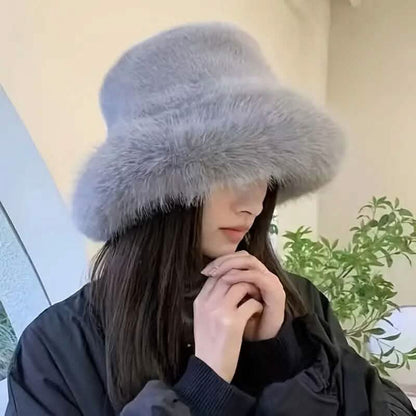 Wide Brim Fluffy Bucket Hat DailySale