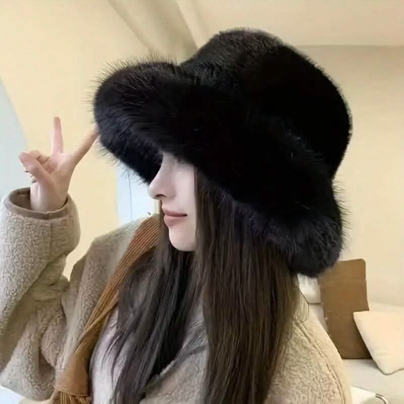 Wide Brim Fluffy Bucket Hat DailySale