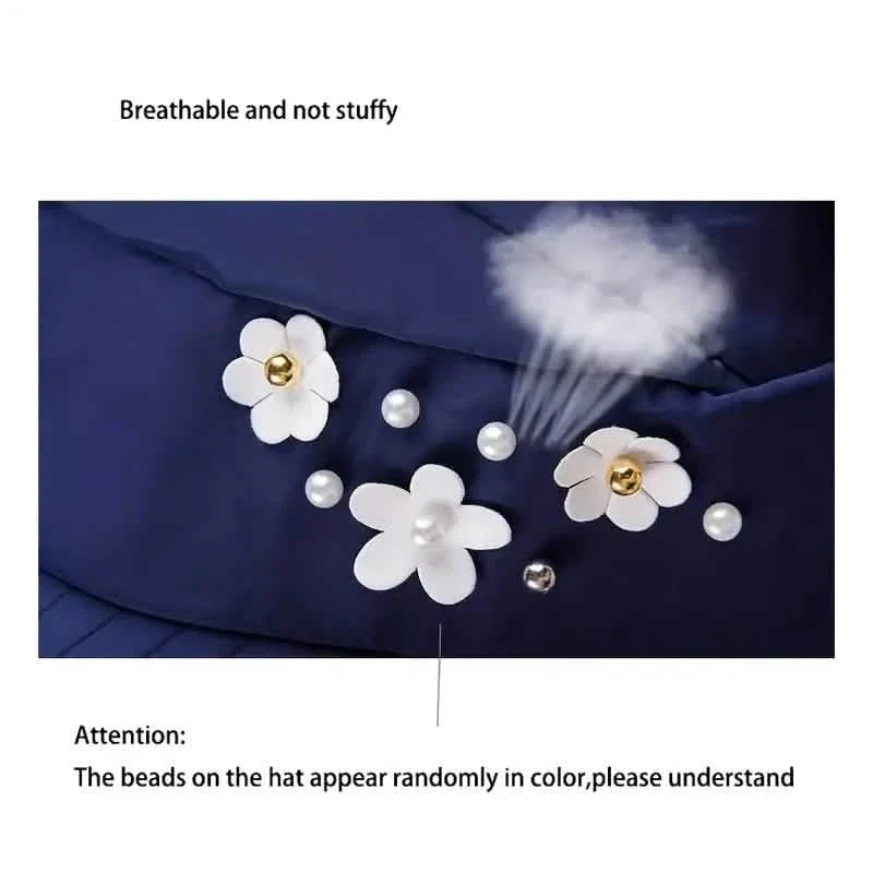 Wide Brim Sun Visor Foldable Picnic Hat Beach UV Protection Scallop Cap DailySale