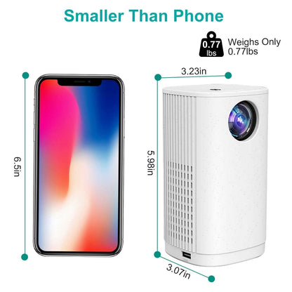 WiFi 1080P Projector Phone Projector Home Movie Projector Compatible with IOS Android iPads U Disk DailySale
