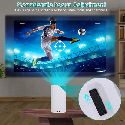 WiFi 1080P Projector Phone Projector Home Movie Projector Compatible with IOS Android iPads U Disk DailySale