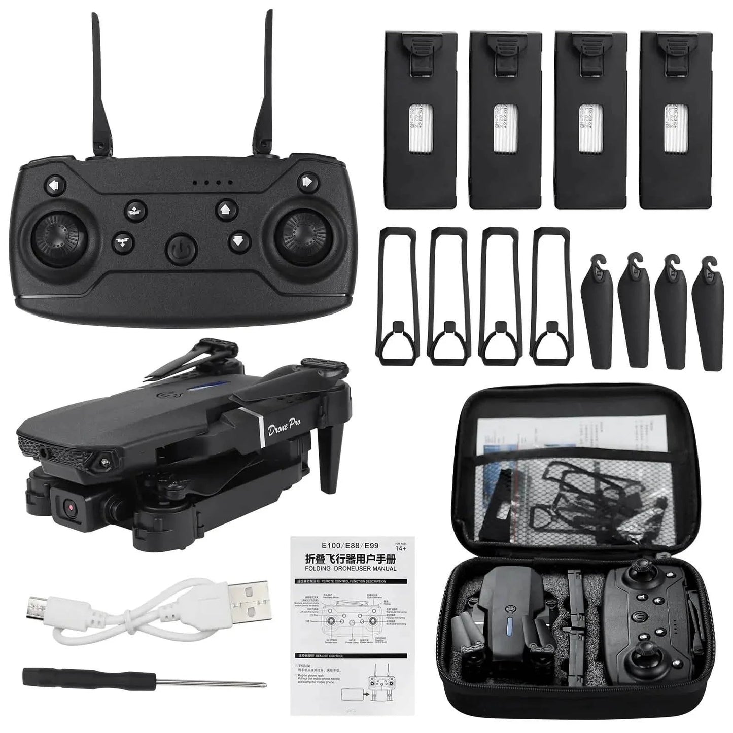 WiFi FPV RC Drone with 4K HD Camera 40Mins Flight Time Obstacle Avoidance Drone DailySale