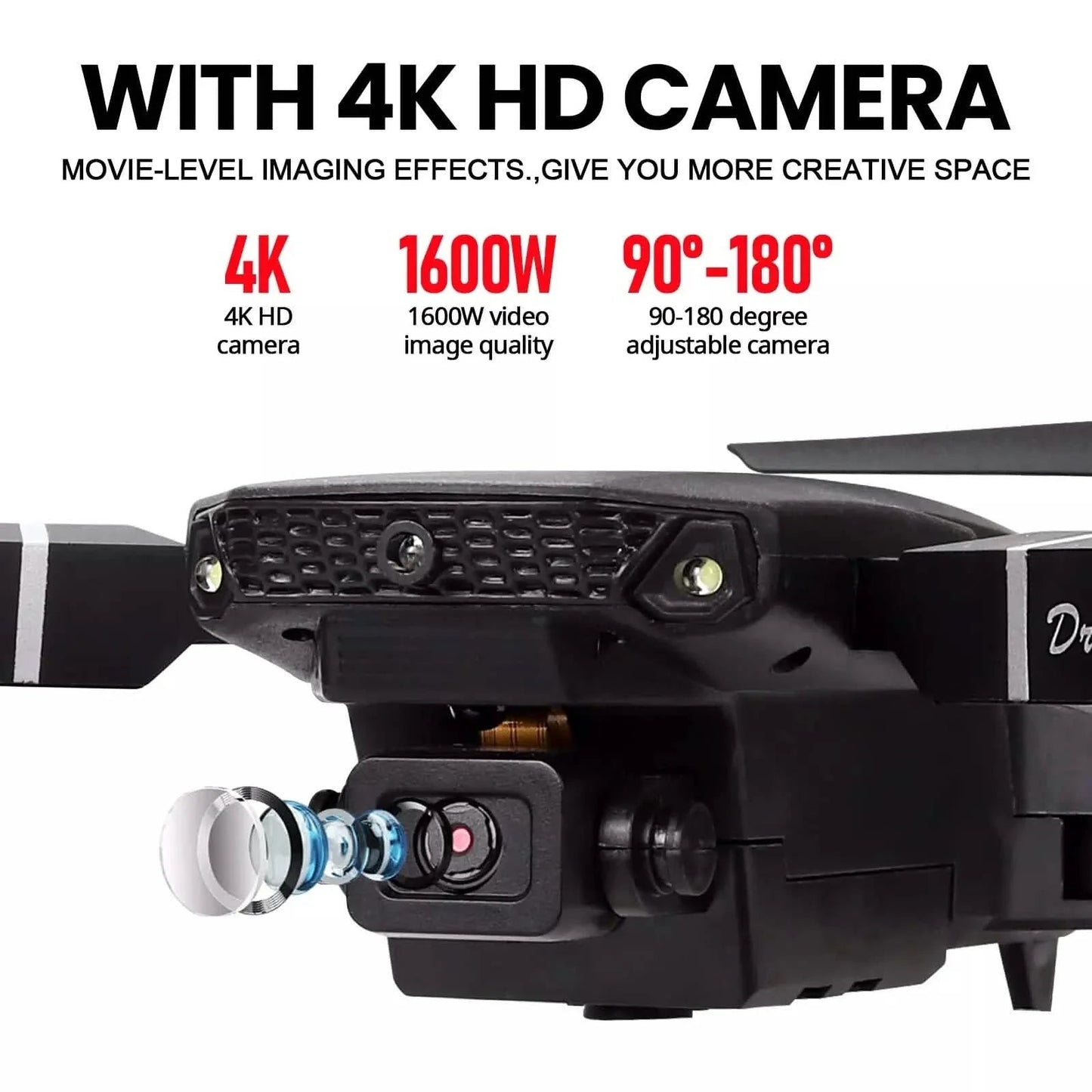 WiFi FPV RC Drone with 4K HD Camera 40Mins Flight Time Obstacle Avoidance Drone DailySale