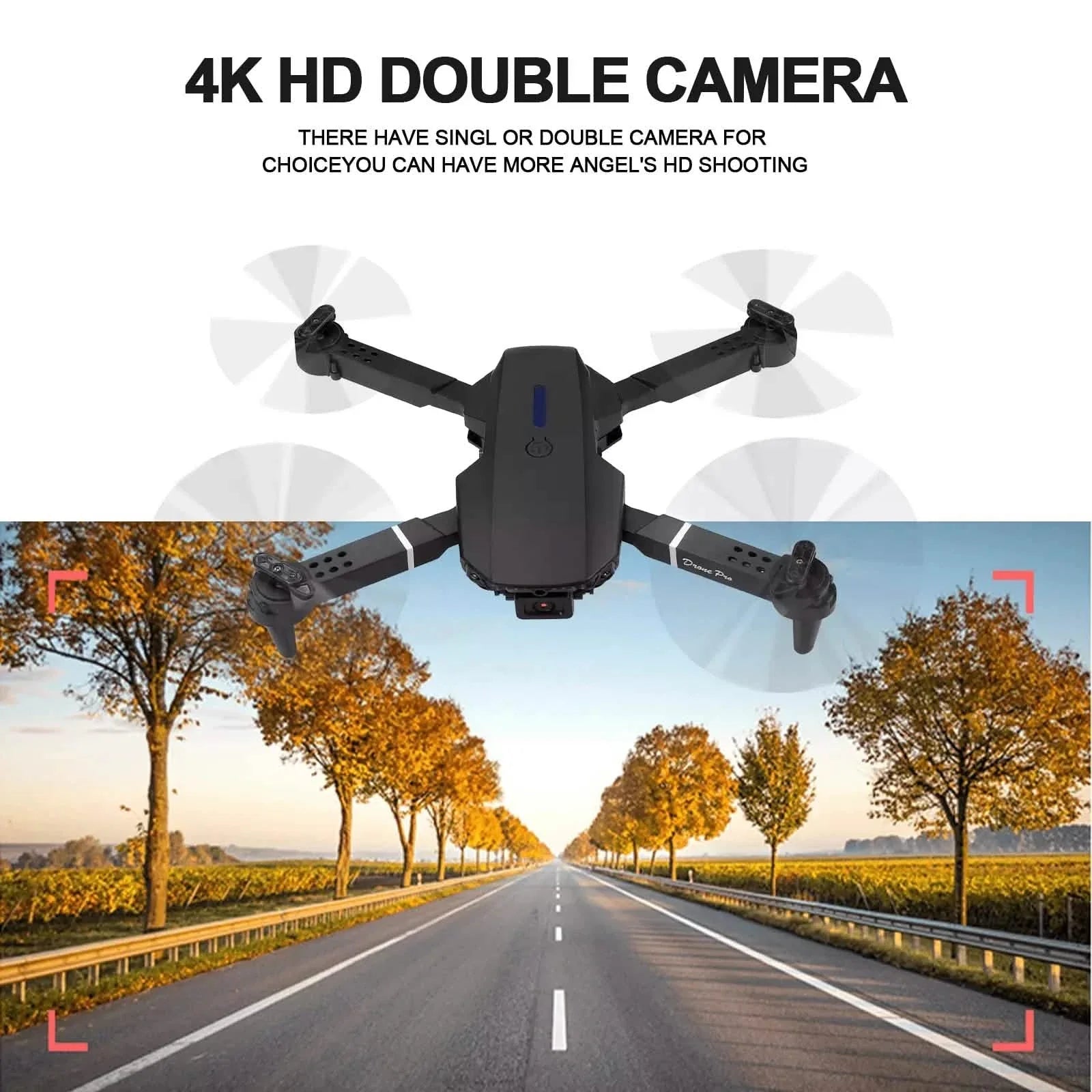 WiFi FPV RC Drone with 4K HD Camera 40Mins Flight Time Obstacle Avoidance Drone DailySale