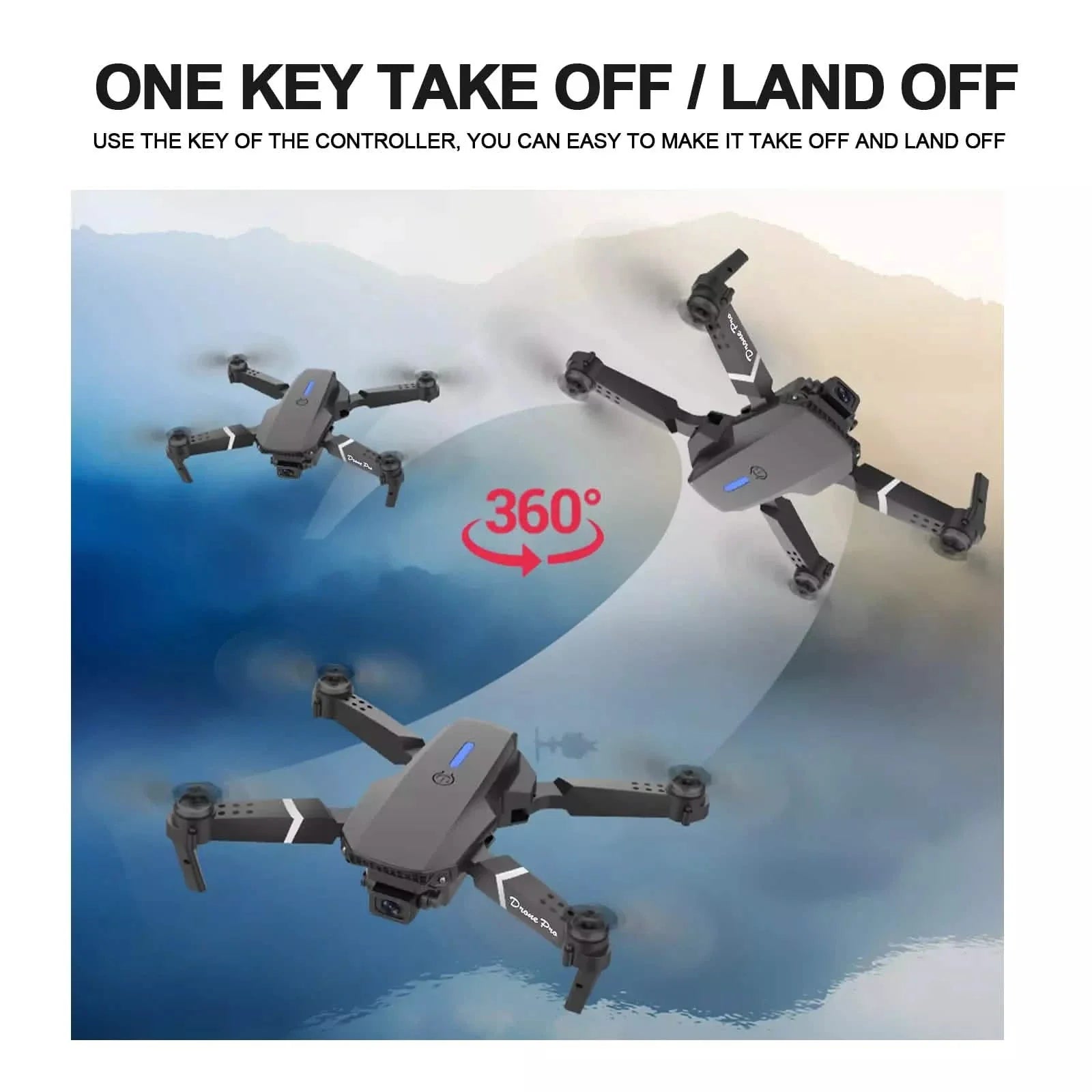 WiFi FPV RC Drone with 4K HD Camera 40Mins Flight Time Obstacle Avoidance Drone DailySale