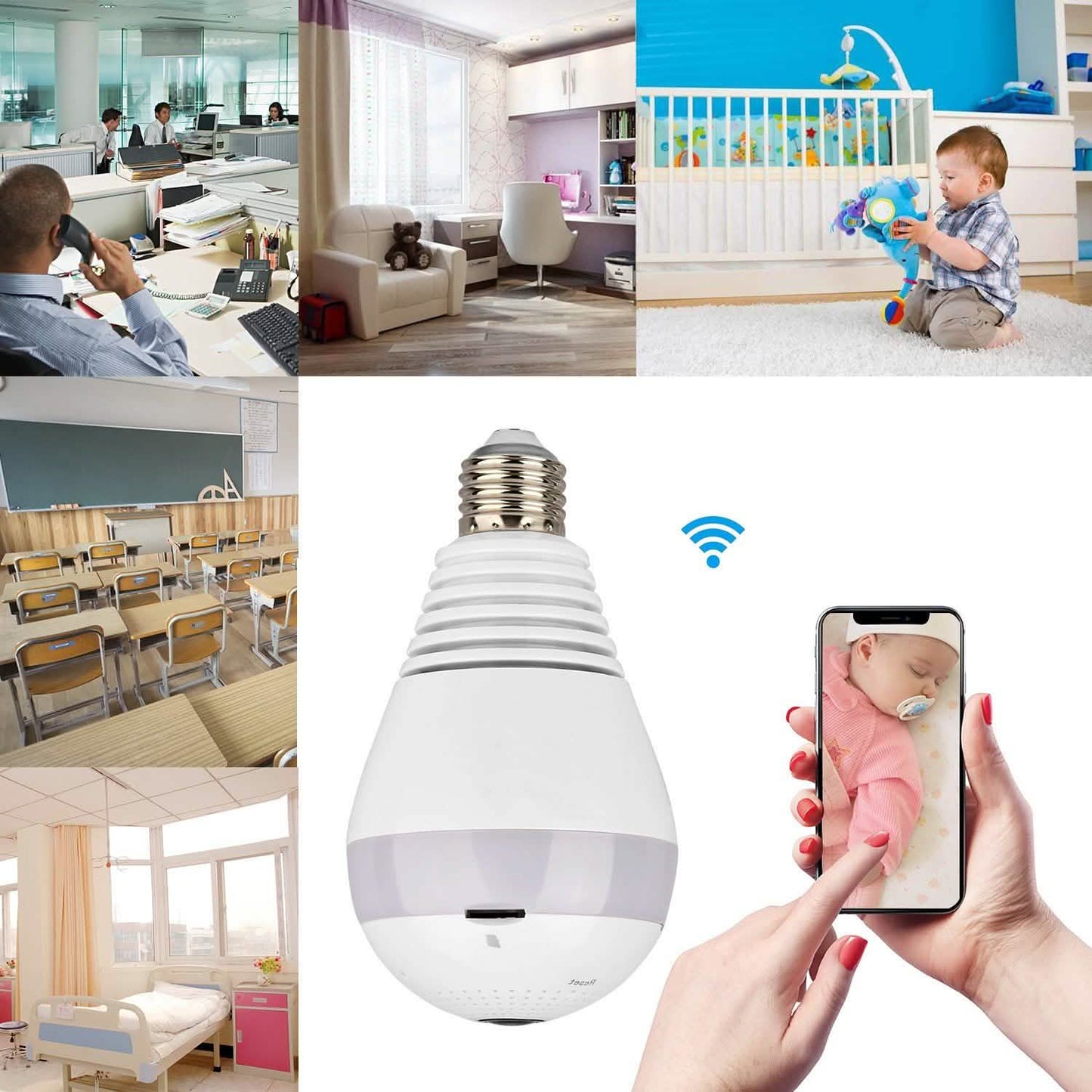 WiFi Light Bulb Camera 960P Security Camera 360° DailySale