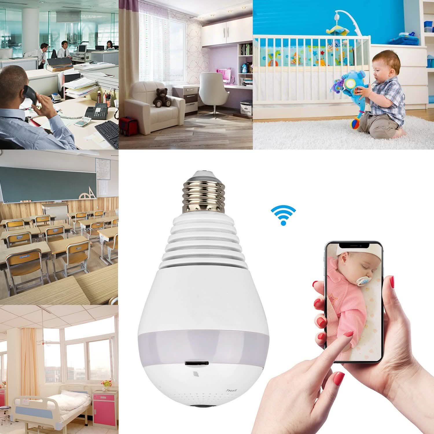 WiFi Light Bulb Camera 960P Security Camera 360° DailySale