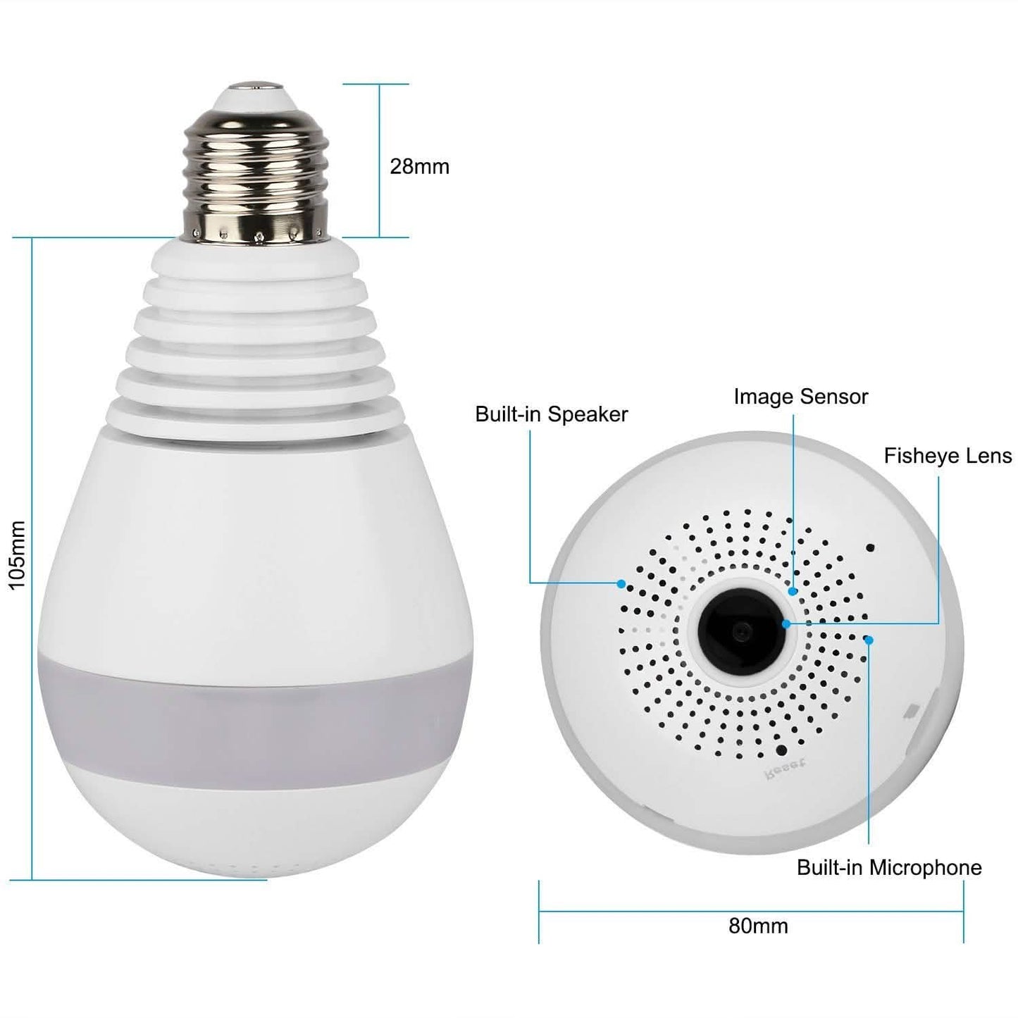 WiFi Light Bulb Camera 960P Security Camera 360° DailySale