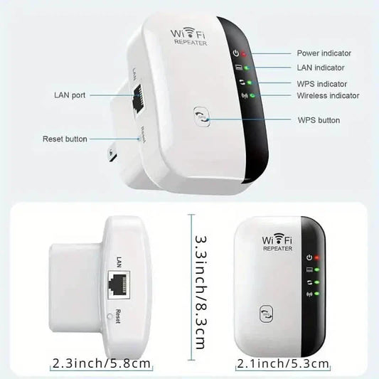 WiFi Long Range Amplifier Extender Signal Booster Wireless Internet Repeater with Ethernet Port DailySale
