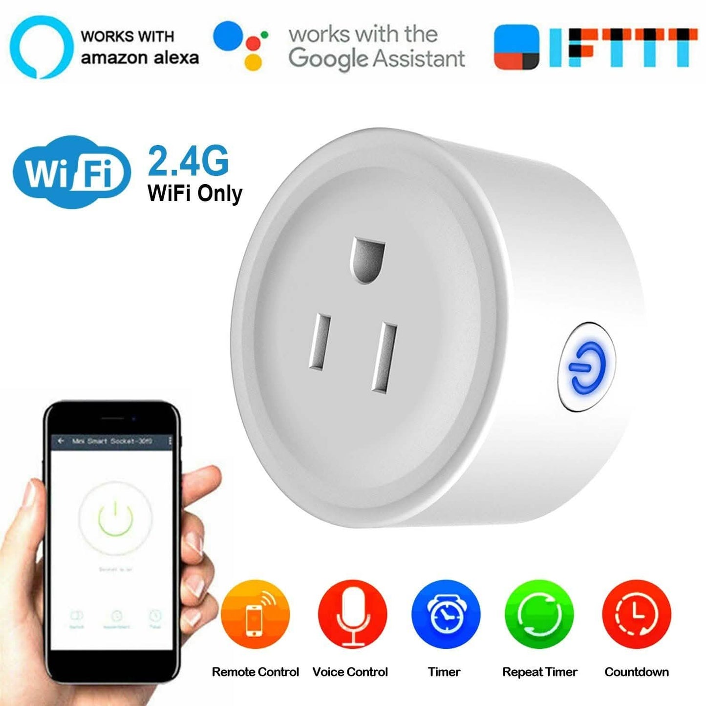 WiFi Smart Socket APP Plug Outlet Remote DailySale