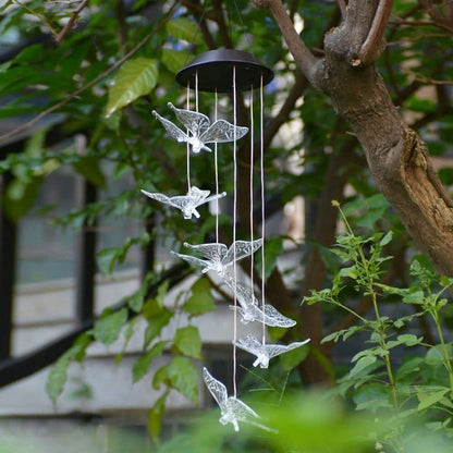 Windlights Solar Powered LED Butterfly Wind Chimes DailySale