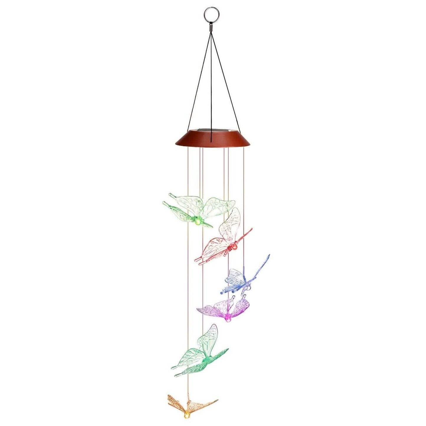 Windlights Solar Powered LED Butterfly Wind Chimes DailySale