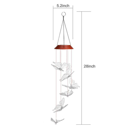 Windlights Solar Powered LED Butterfly Wind Chimes DailySale