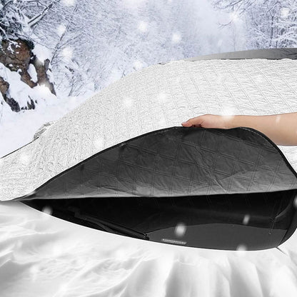 Windshield Protector Against Ice Sun Fit for Small Mid SUVs with Anti-theft Flaps DailySale