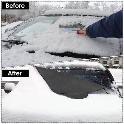 Windshield Protector Against Ice Sun Fit for Small Mid SUVs with Anti-theft Flaps DailySale