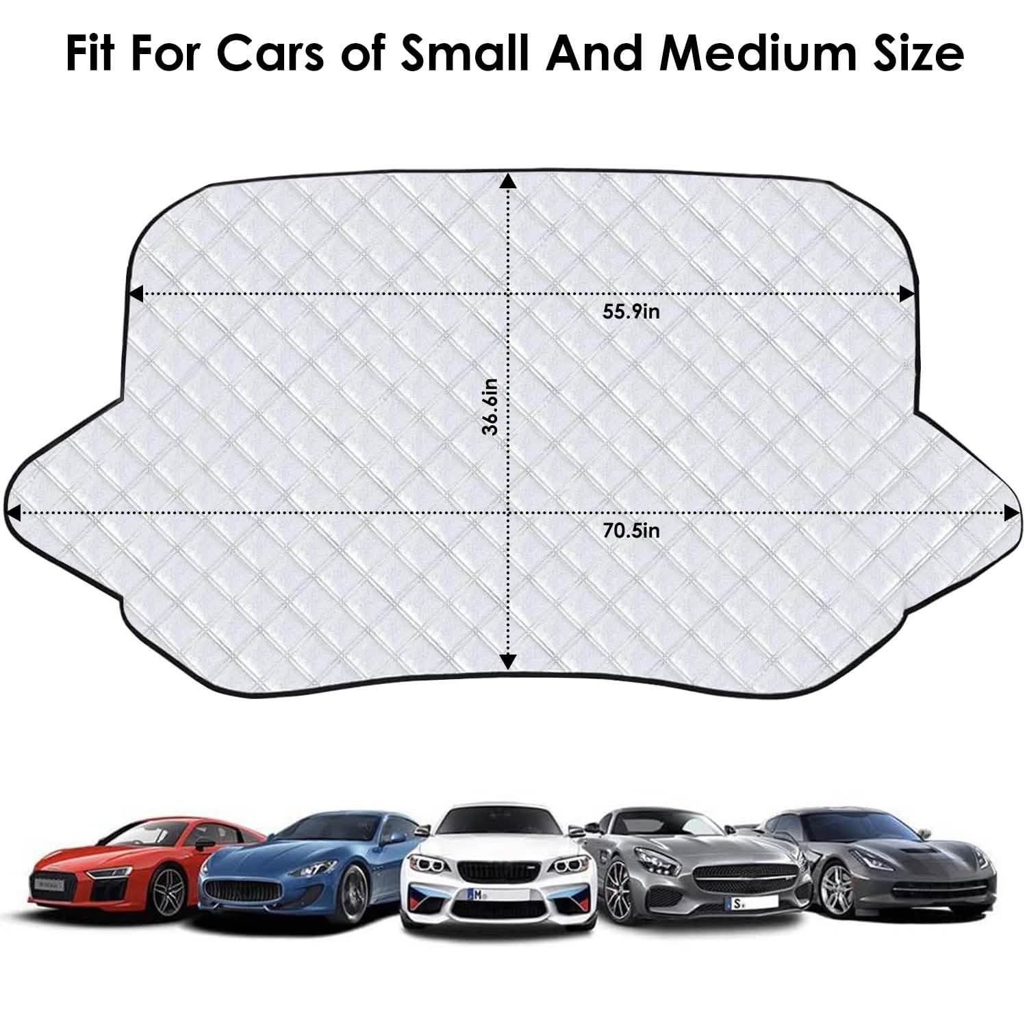 Windshield Protector Against Ice Sun Fit for Small Mid SUVs with Anti-theft Flaps DailySale