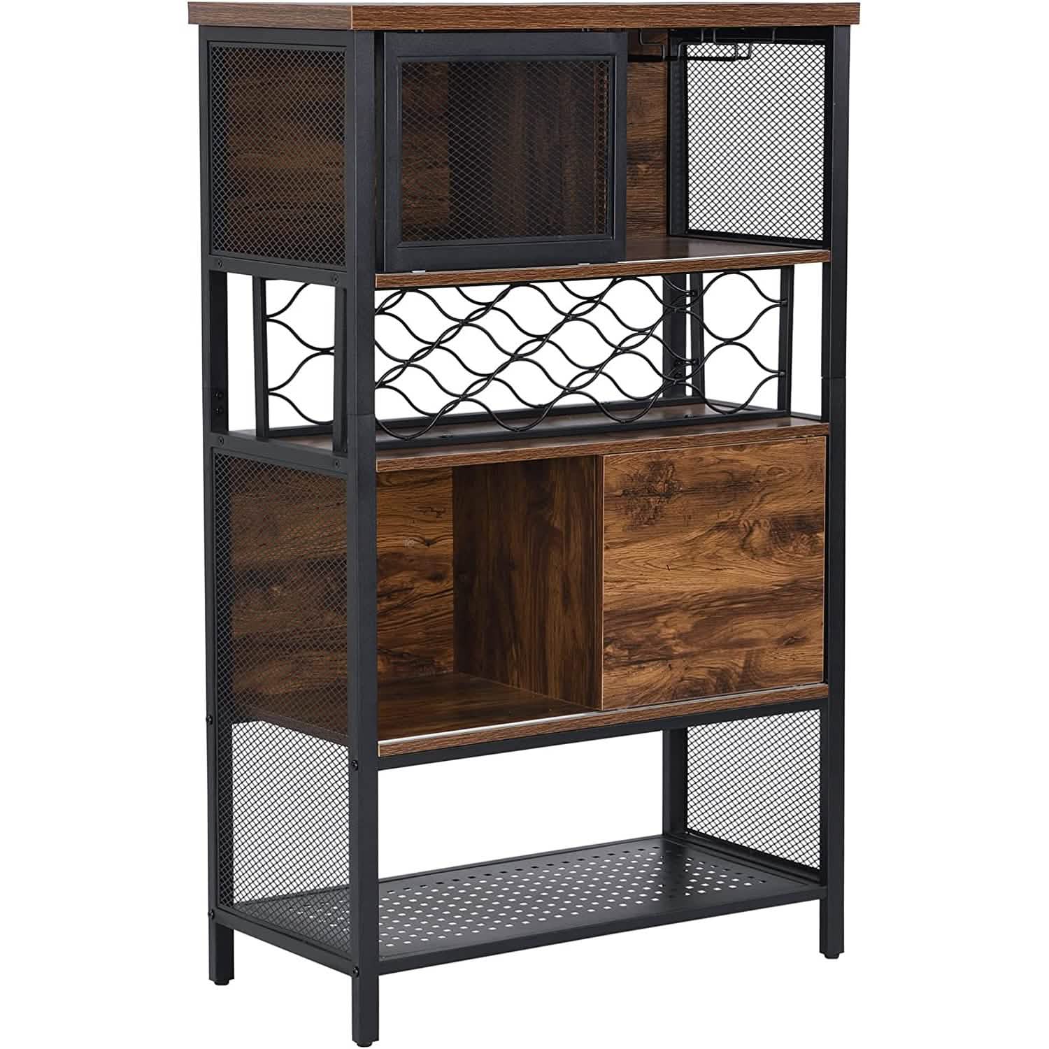 Wine Bar Cabinet for Liquor and Glasses DailySale