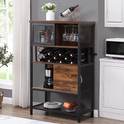 Wine Bar Cabinet for Liquor and Glasses DailySale