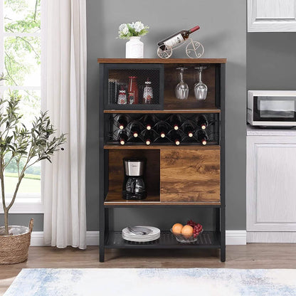 Wine Bar Cabinet for Liquor and Glasses DailySale