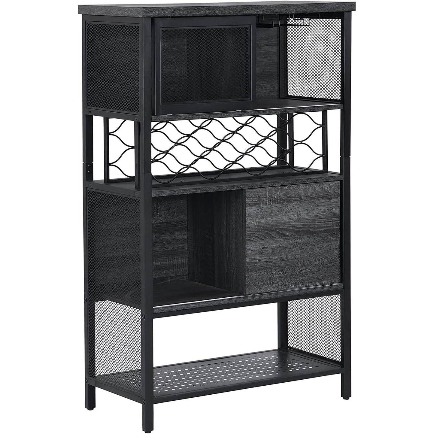 Wine Bar Cabinet for Liquor and Glasses DailySale