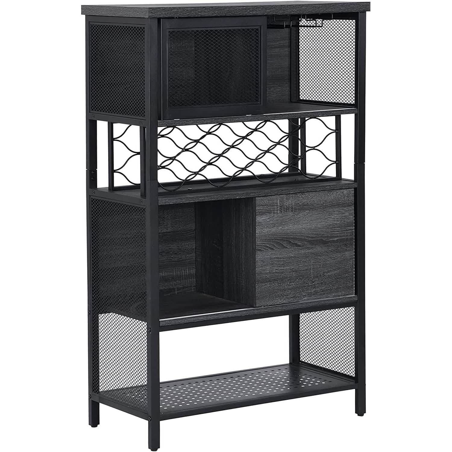 Wine Bar Cabinet for Liquor and Glasses DailySale