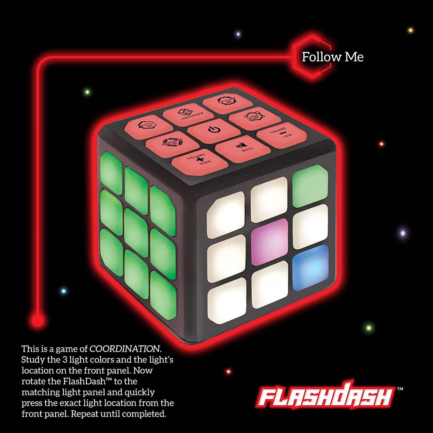Winning Fingers Flashing Cube Electronic Memory and Brain Toy DailySale
