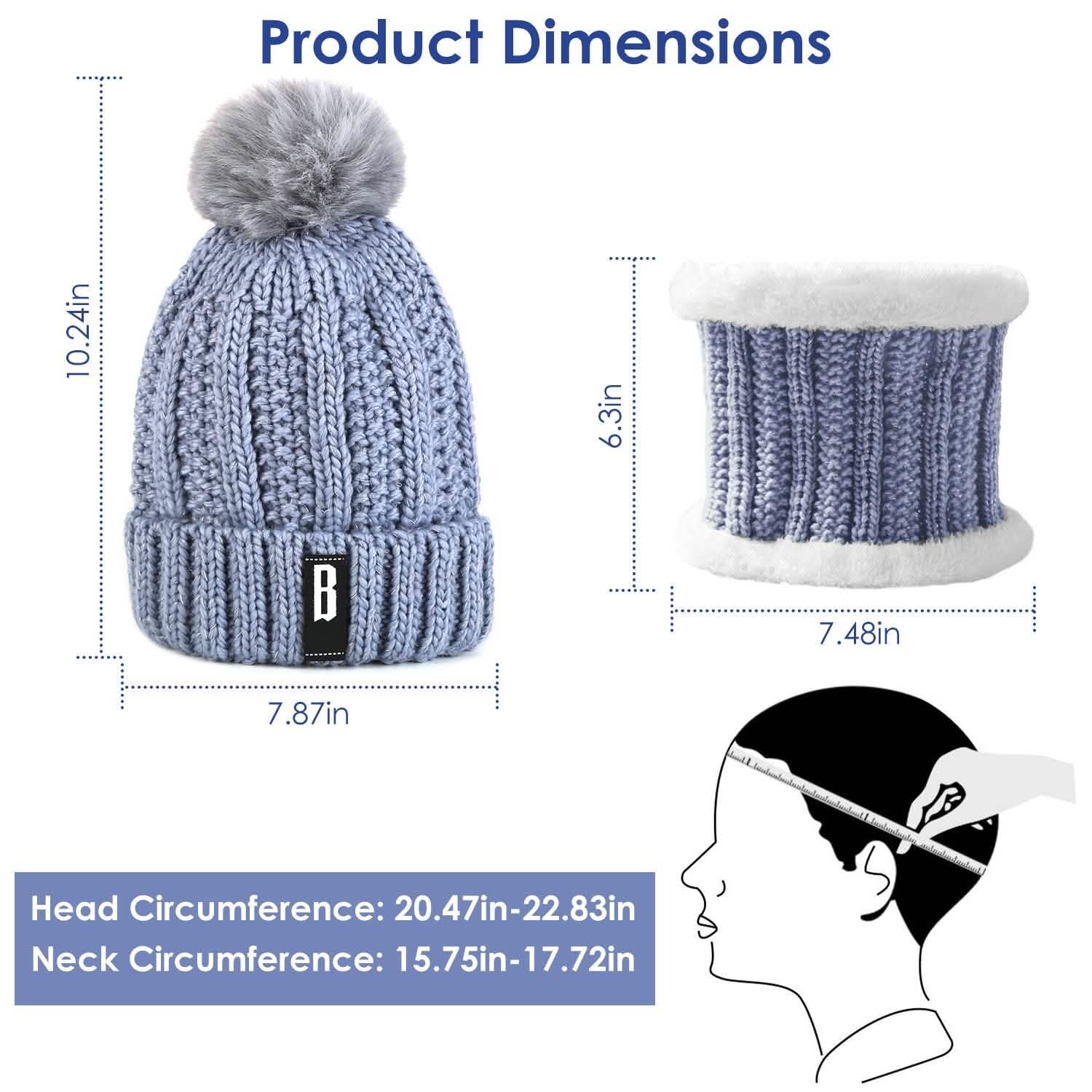 Winter Beanie Hat Scarf Set for Women DailySale
