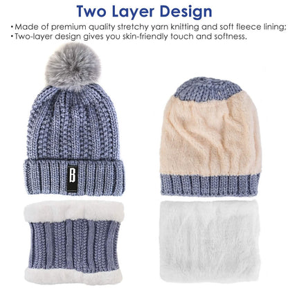 Winter Beanie Hat Scarf Set for Women DailySale