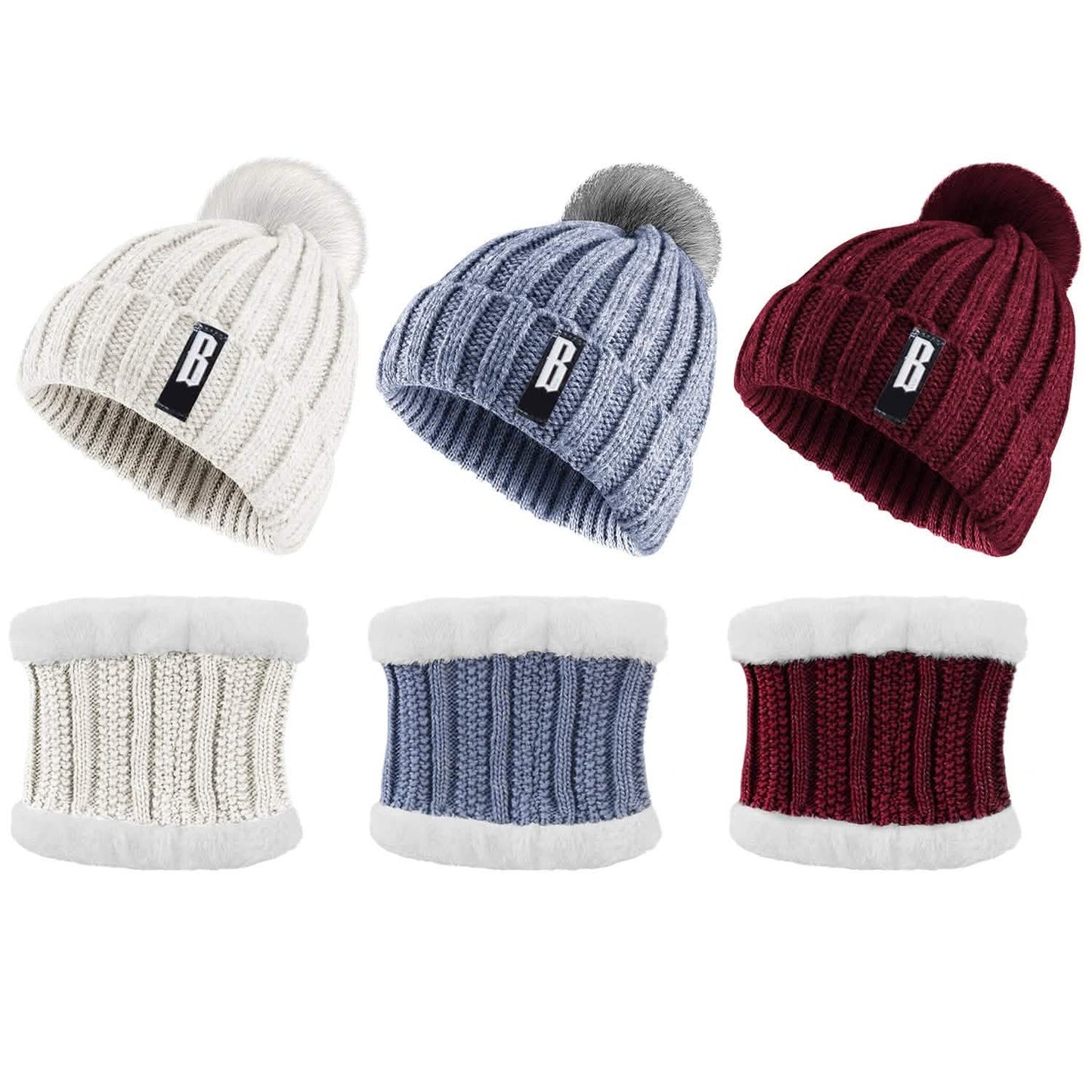 Winter Beanie Hat Scarf Set for Women DailySale
