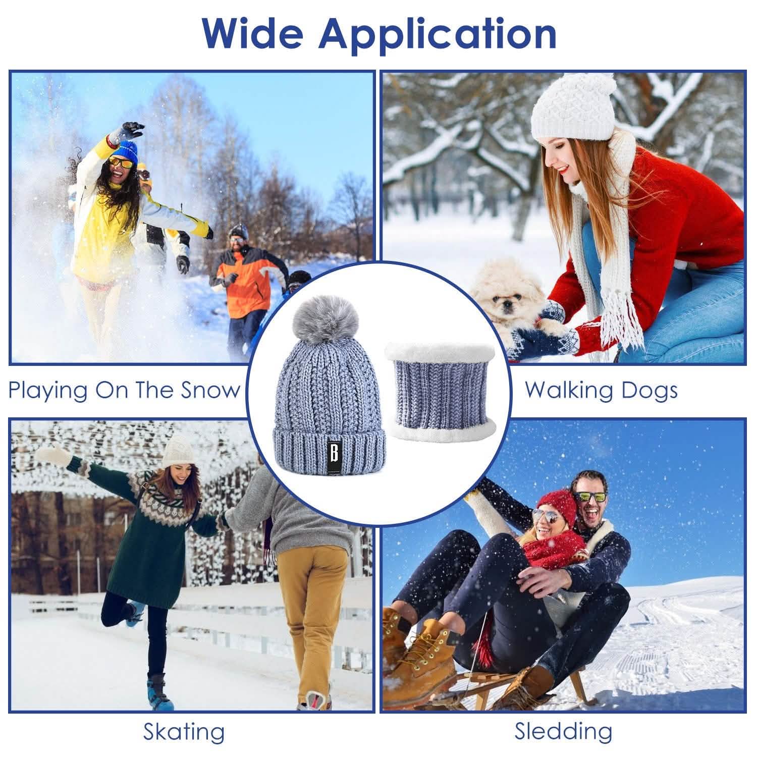 Winter Beanie Hat Scarf Set for Women DailySale