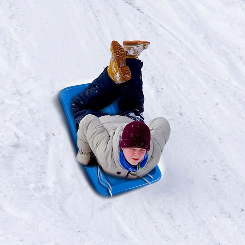Winter Blue Plastic Snow Sled Boat Shape Sledge DailySale