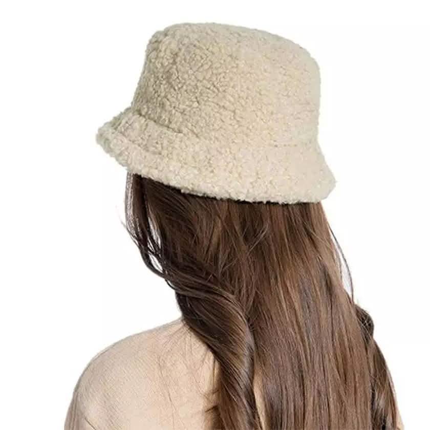 Winter Bucket Hat Women Warm Hats Vintage Faux Fur Fisherman Cap DailySale