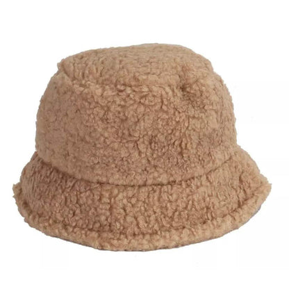 Winter Bucket Hat Women Warm Hats Vintage Faux Fur Fisherman Cap DailySale
