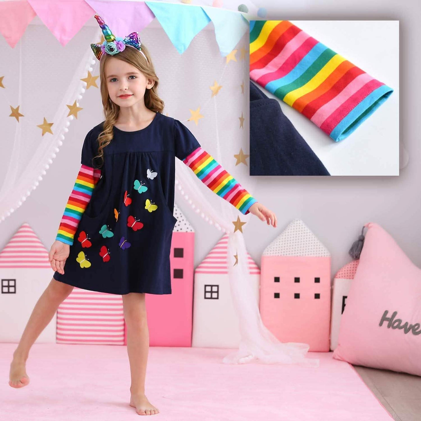 Winter Toddler Girl Long Sleeve Dress DailySale