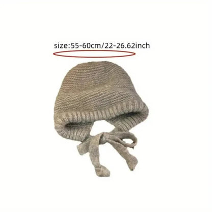 Winter Wool Knitted Hat Unisex Winter Striped Beanie with Ear Flaps DailySale