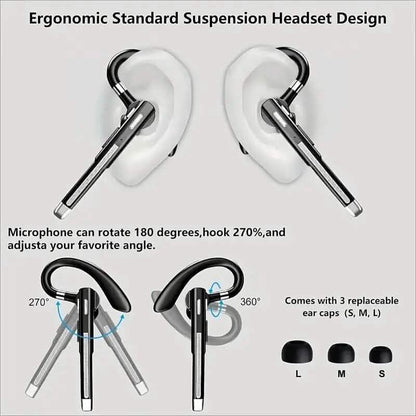 Wireless 5.3 Single-Ear Business Headset with Mic DailySale