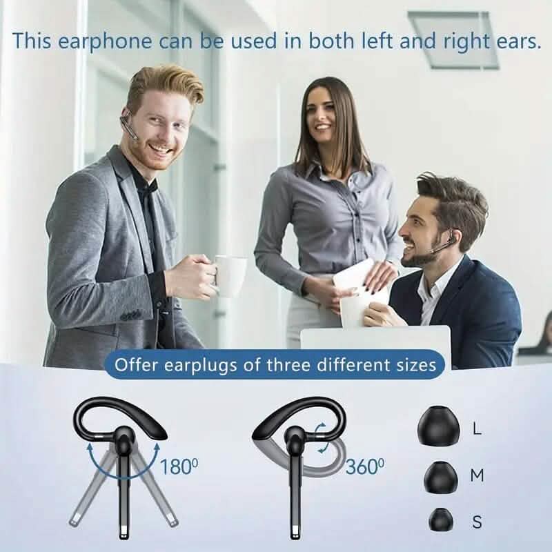 Wireless 5.3 Single-Ear Business Headset with Mic DailySale
