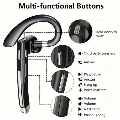 Wireless 5.3 Single-Ear Business Headset with Mic DailySale