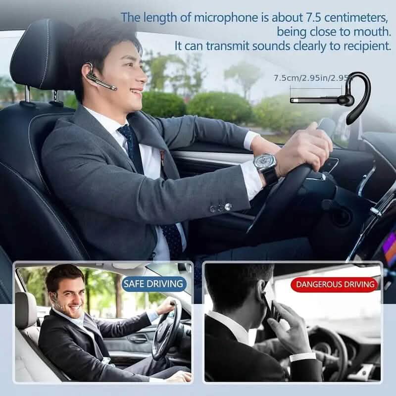 Wireless 5.3 Single-Ear Business Headset with Mic DailySale
