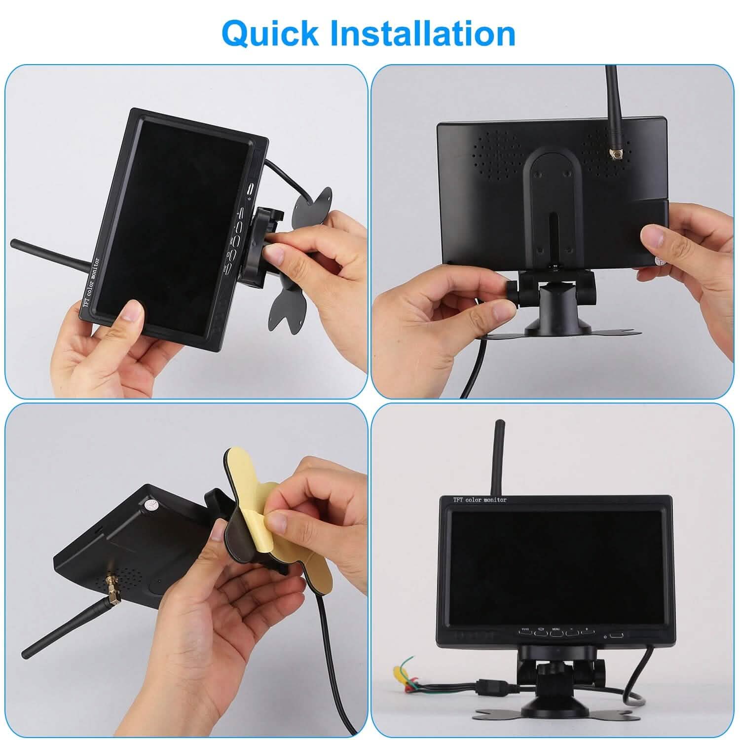 Wireless Backup Camera System Vehicle Rear View Monitor Kit DailySale