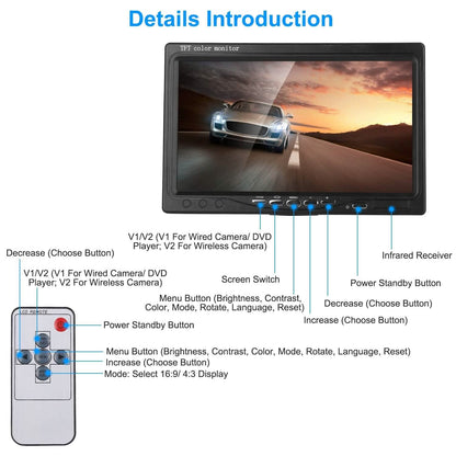 Wireless Backup Camera System Vehicle Rear View Monitor Kit DailySale