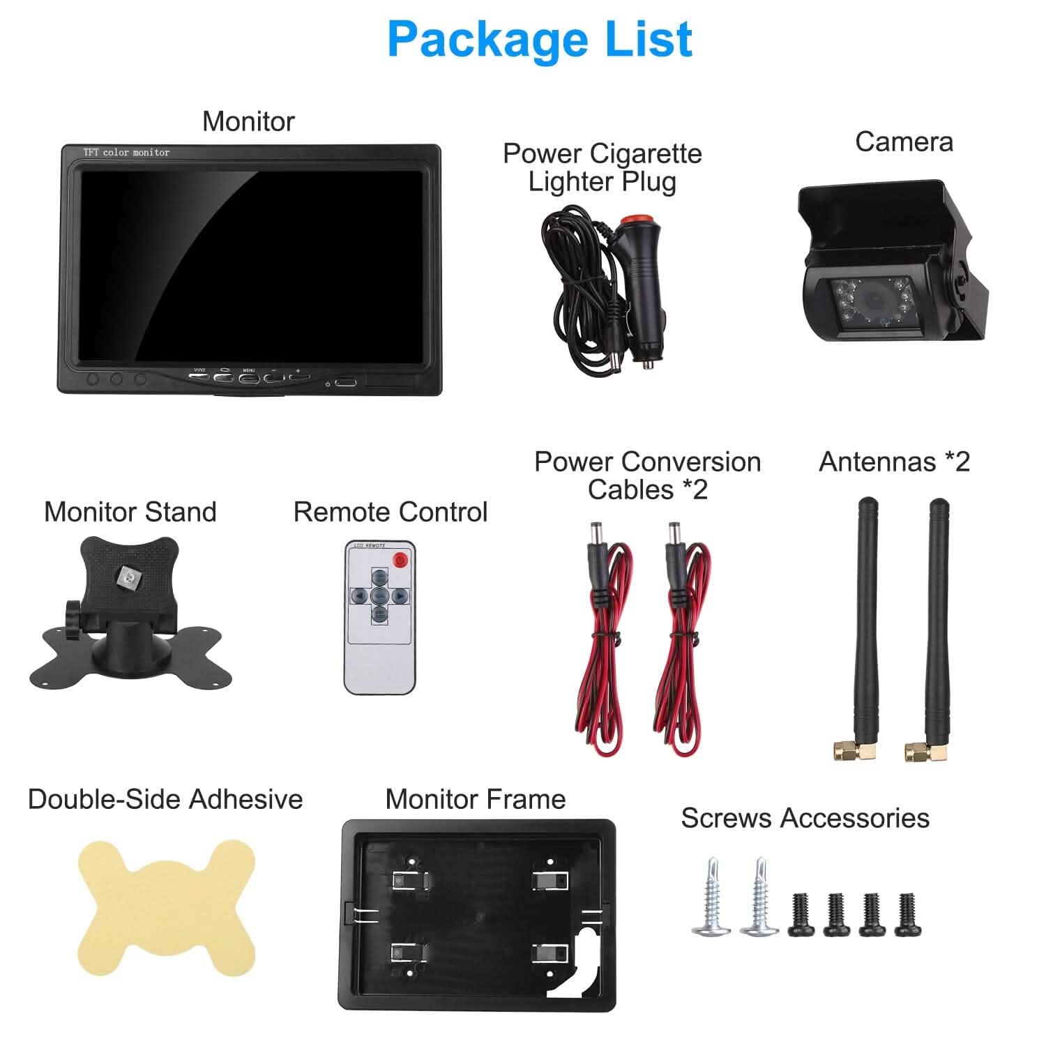 Wireless Backup Camera System Vehicle Rear View Monitor Kit DailySale