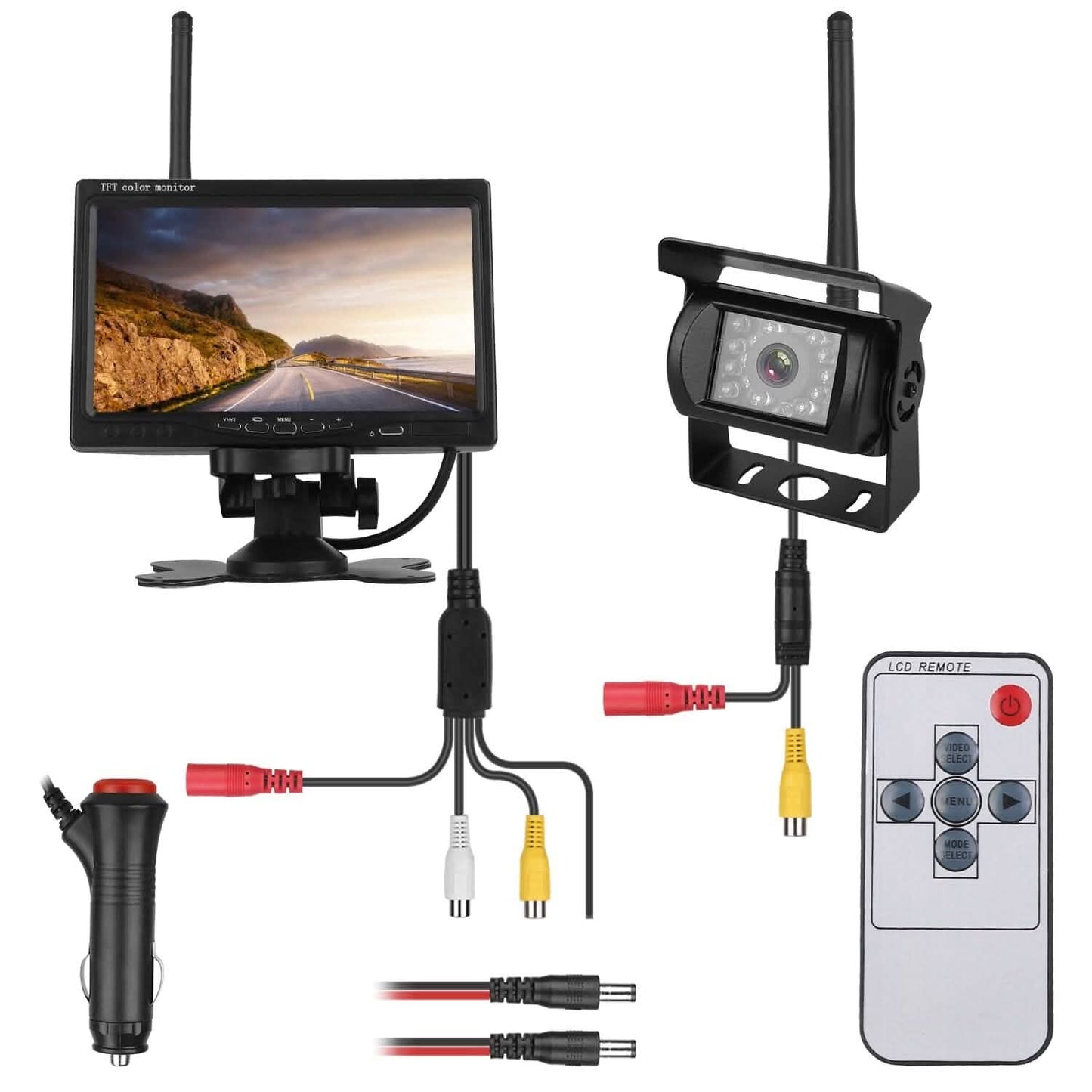 Wireless Backup Camera System Vehicle Rear View Monitor Kit DailySale