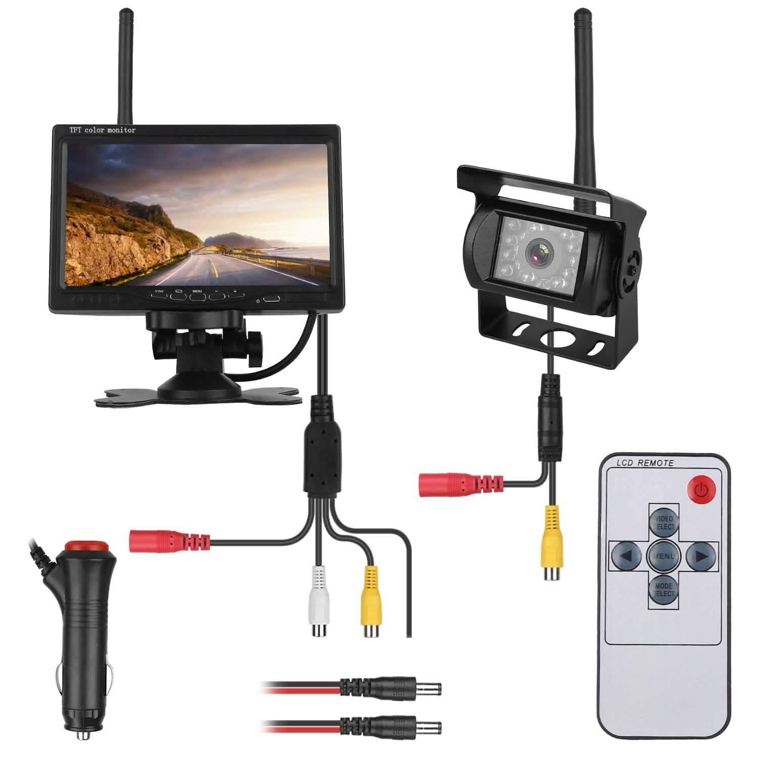 Wireless Backup Camera System Vehicle Rear View Monitor Kit DailySale