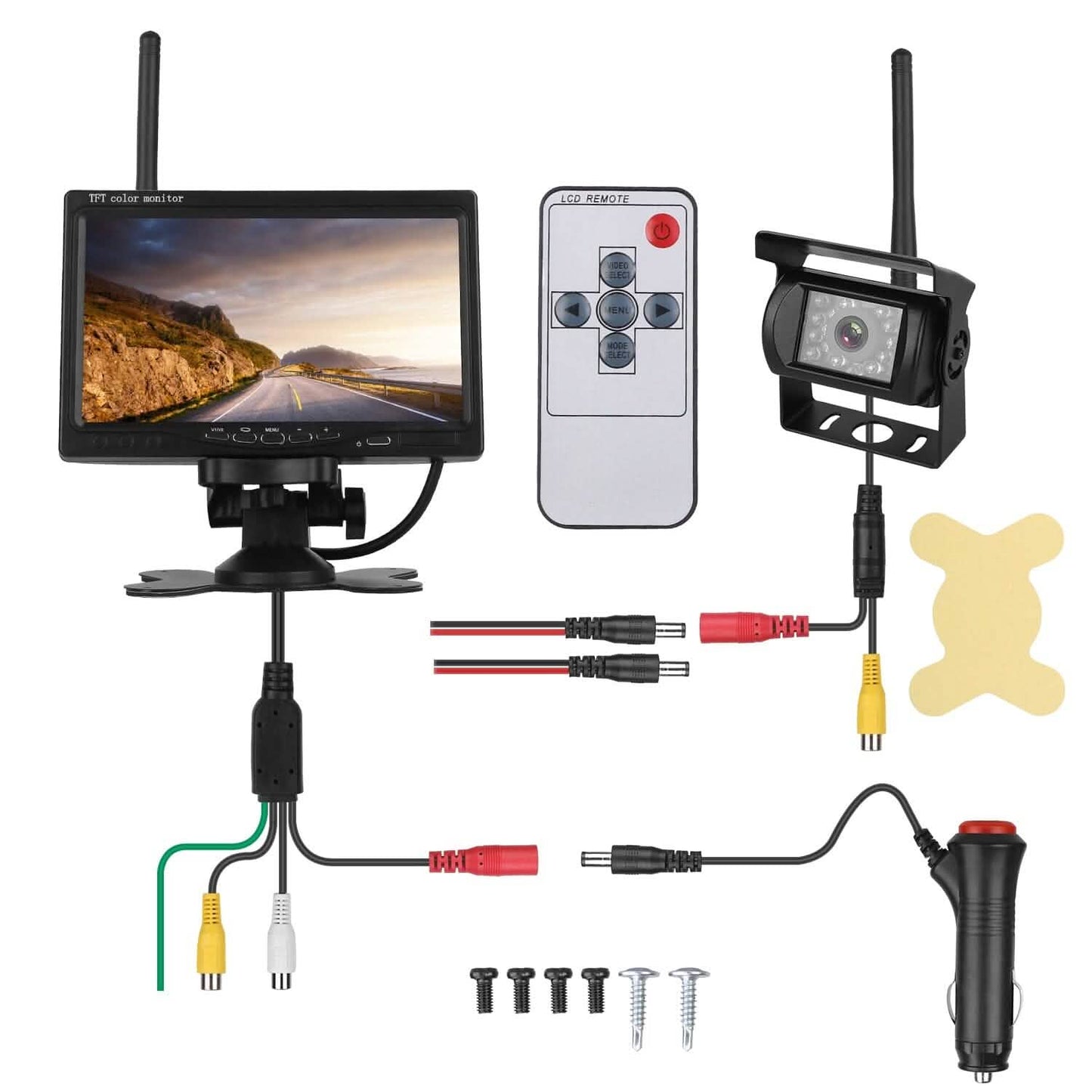 Wireless Backup Camera System Vehicle Rear View Monitor Kit DailySale