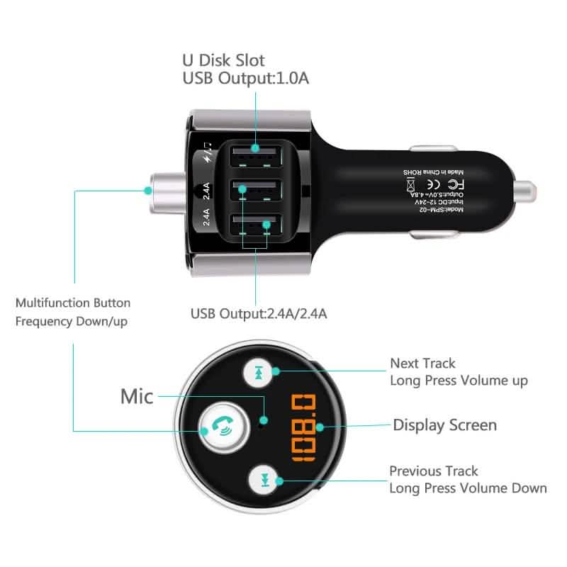Wireless Bluetooth FM Transmitter Car Kit DailySale