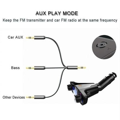 Wireless Bluetooth Handsfree Calling Car Charger FM Transmitter DailySale