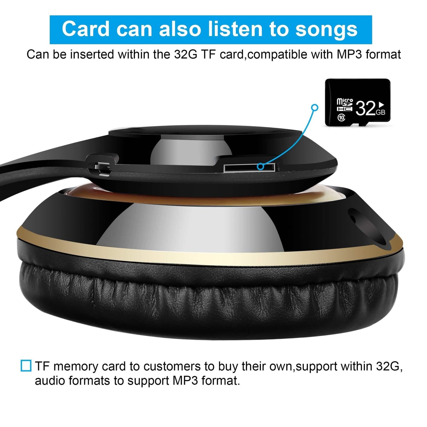 Wireless Bluetooth Headphones Stereo Heavy Bass Earphones Over the Ear Headset DailySale