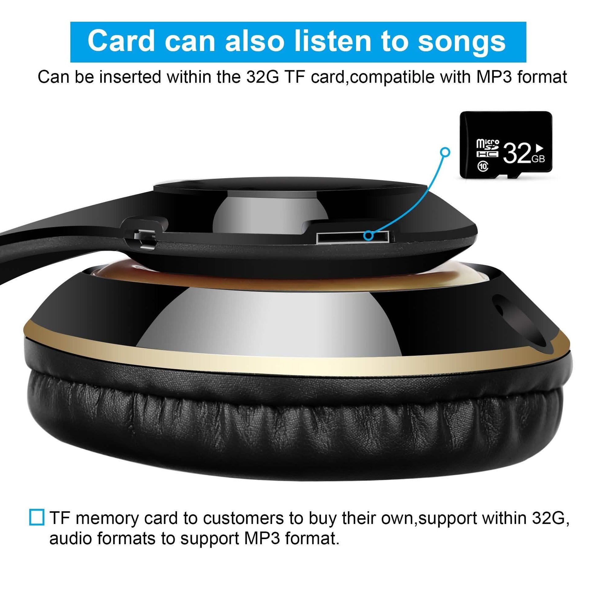 Wireless Bluetooth Headphones Stereo Heavy Bass Earphones Over the Ear Headset DailySale