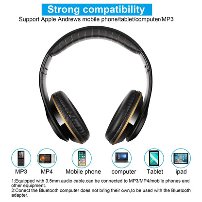 Wireless Bluetooth Headphones Stereo Heavy Bass Earphones Over the Ear Headset DailySale